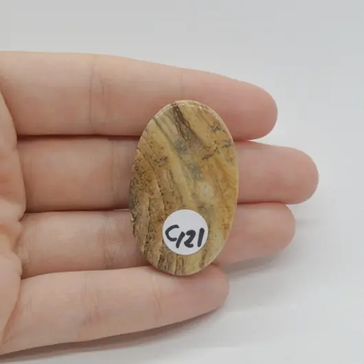 Cabochon Jasp Peisaj 39x24x7mm C121, imagine 2