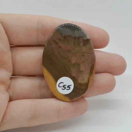 Cabochon Jasp Policrom 46x31x6mm C55, imagine 2