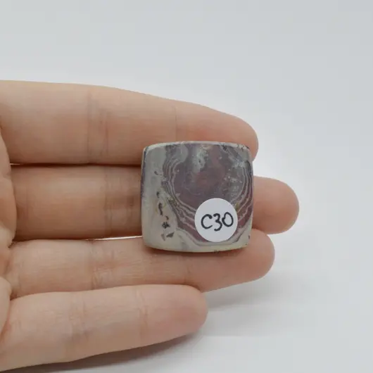 Cabochon Jasp Portelan 26x25x6mm C30, imagine 2