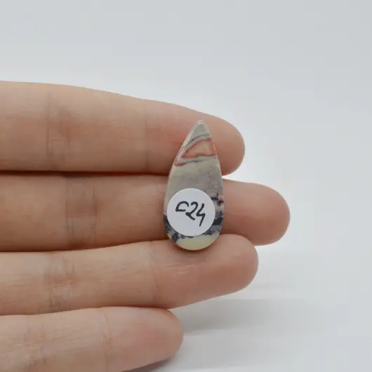 Cabochon Jasp Portelan 27x12x6mm C24, imagine 2