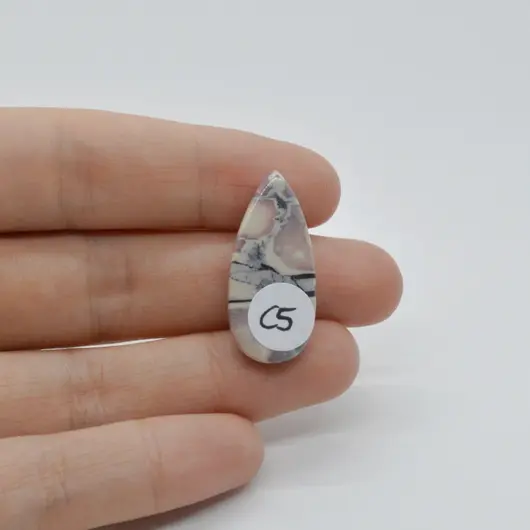 Cabochon Jasp Portelan 29x13x6mm C5, imagine 2