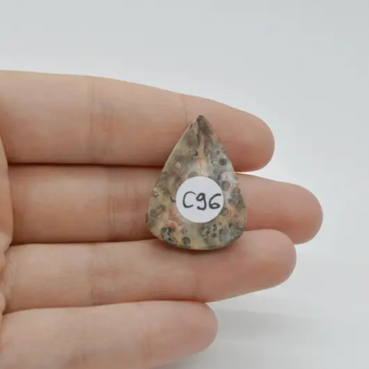 Cabochon Jasp Portelan 29x21x6mm C96, imagine 2