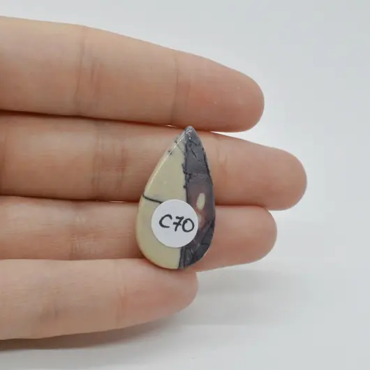 Cabochon Jasp Portelan 30x17x5mm C70, imagine 2