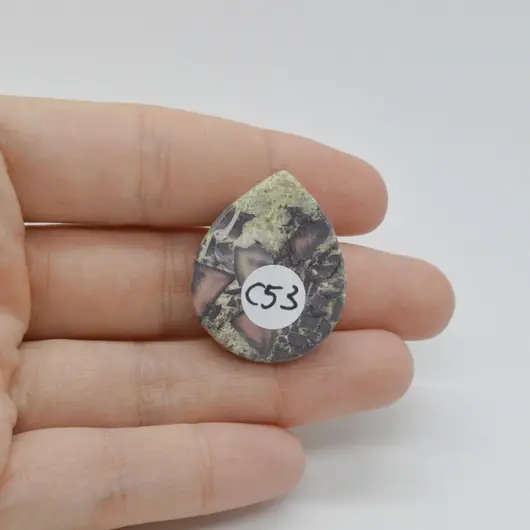 Cabochon Jasp Portelan 30x24x6mm C53, imagine 2