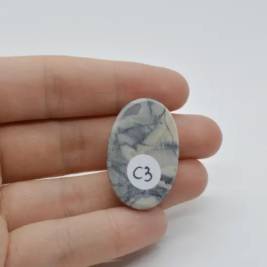 Cabochon Jasp Portelan 32x21x8mm C3, imagine 2