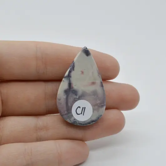 Cabochon Jasp Portelan 37x23x7mm C11, imagine 2