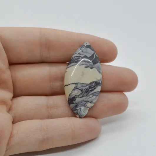 Cabochon Jasp Portelan 40x19x5mm C16