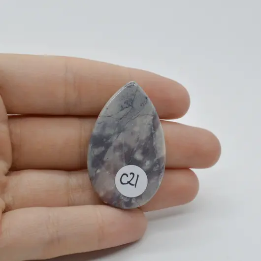 Cabochon Jasp Portelan 40x24x6mm C21, imagine 2
