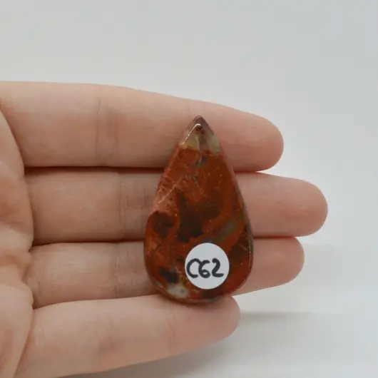 Cabochon Jasp Rosu 42x25x7mm C62, imagine 2