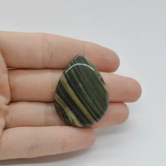 Cabochon Jasp Zebra Verde 37x28x5mm C23