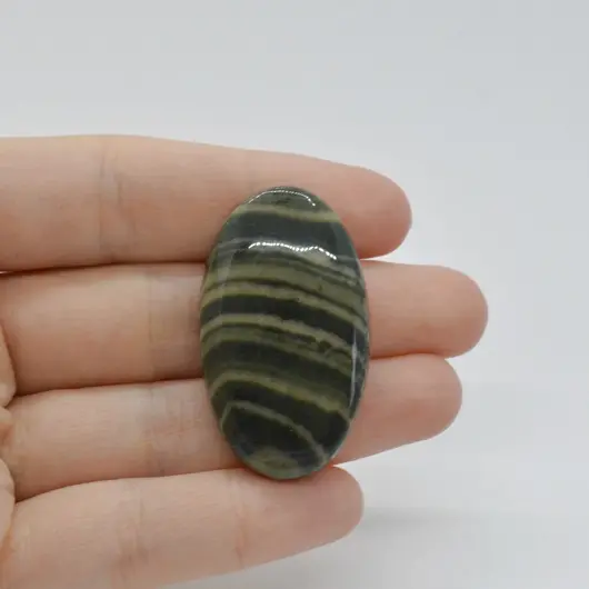 Cabochon Jasp Zebra Verde 41x24x9mm C17