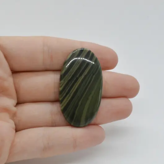 Cabochon Jasp Zebra Verde 42x23x6mm C38