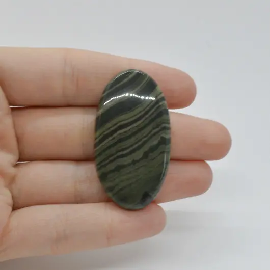 Cabochon Jasp Zebra Verde 44x24x6mm C30