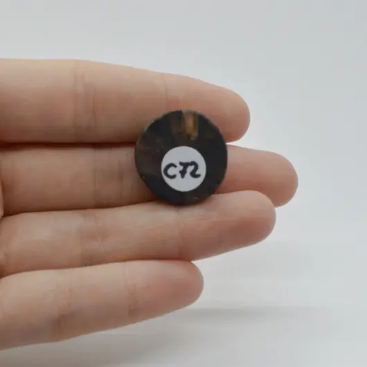 Cabochon Kiastolit 21x21x6mm C72, imagine 2