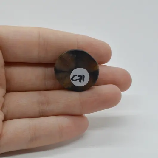 Cabochon Kiastolit 22x22x6mm C71, imagine 2