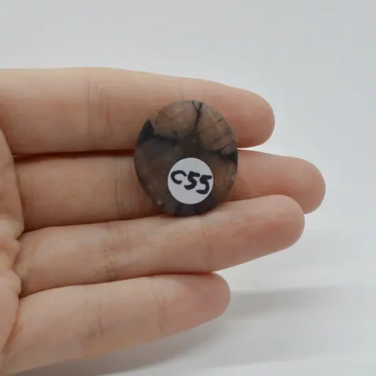 Cabochon Kiastolit 25x23x6mm C55, imagine 2