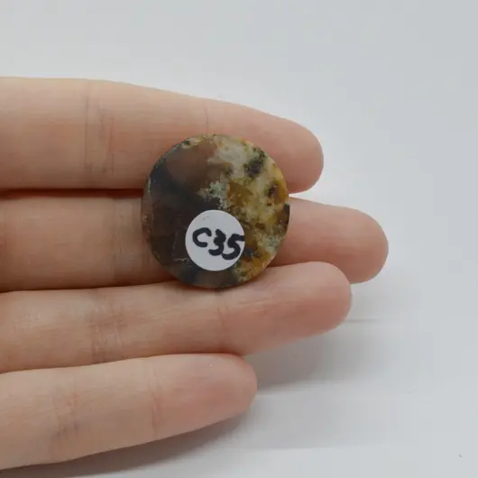 Cabochon Kiastolit 26x26x6mm C35, imagine 2