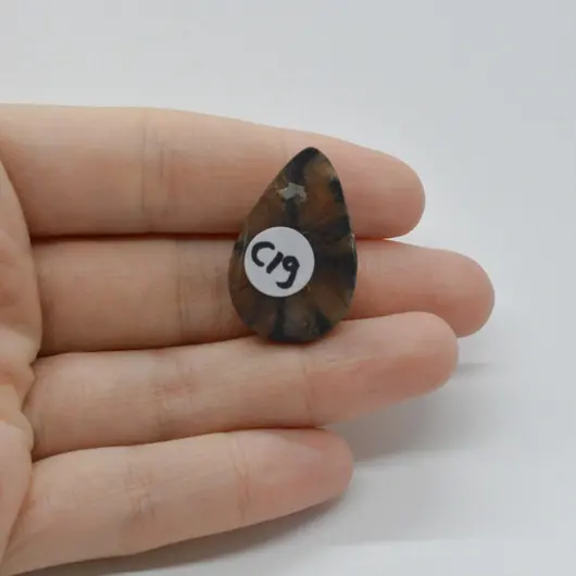 Cabochon Kiastolit 28x18x6mm C19, imagine 2