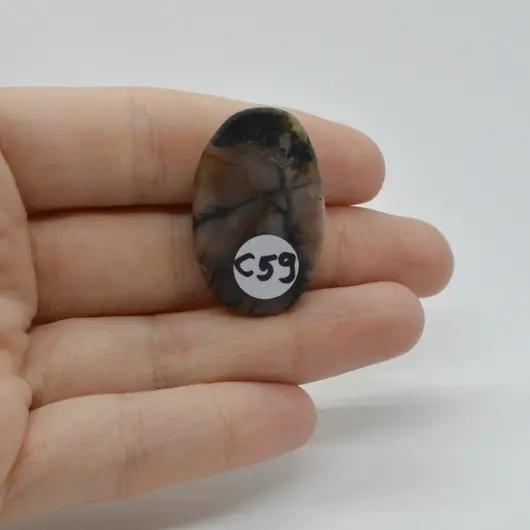 Cabochon Kiastolit 32x21x7mm C59, imagine 2