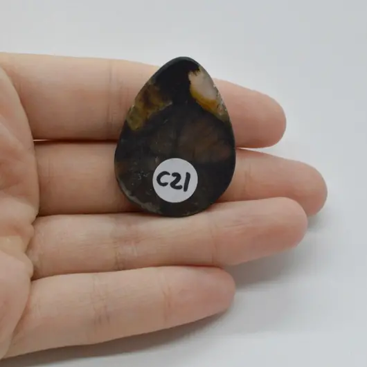 Cabochon Kiastolit 36x27x5mm C21, imagine 2