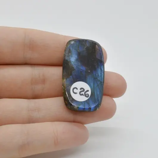 Cabochon Labradorit Albastru 37x21x8mm C26, imagine 2