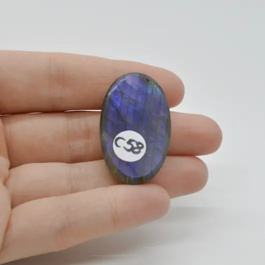 Cabochon Labradorit Albastru 37x21x8mm C58, imagine 2
