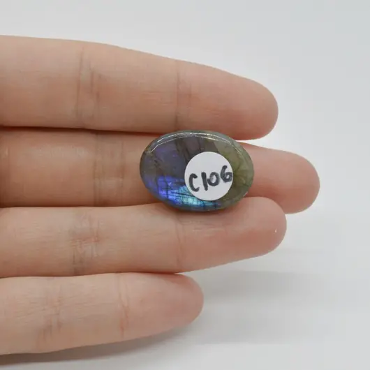 Cabochon Labradorit Albastru 23x17x8mm C106, imagine 2