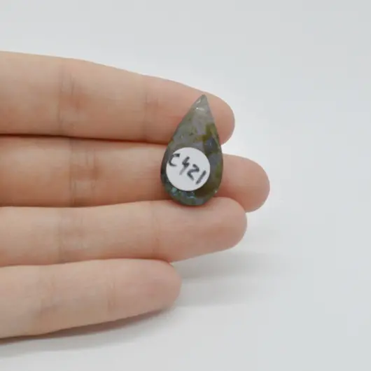 Cabochon Labradorit Albastru 26x14x8mm C421, imagine 2
