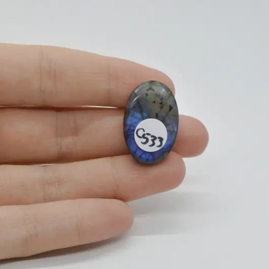 Cabochon Labradorit Albastru 26x17x8mm C533, imagine 2