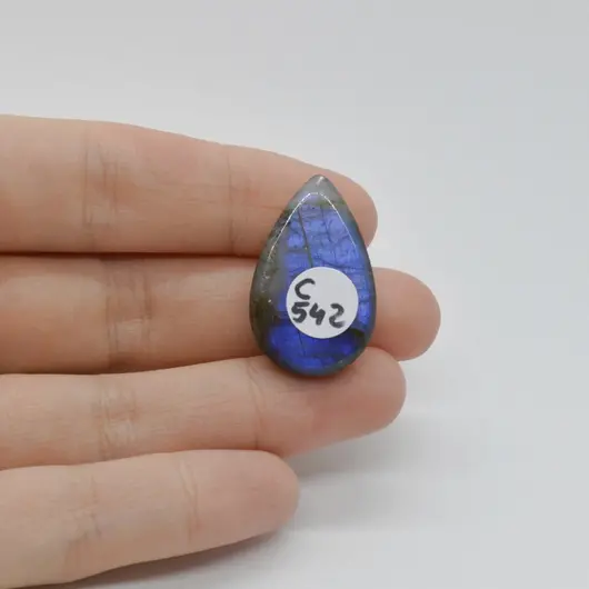 Cabochon Labradorit Albastru 28x17x8mm C542, imagine 2