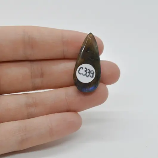Cabochon Labradorit Albastru 32x14x8mm C339, imagine 2