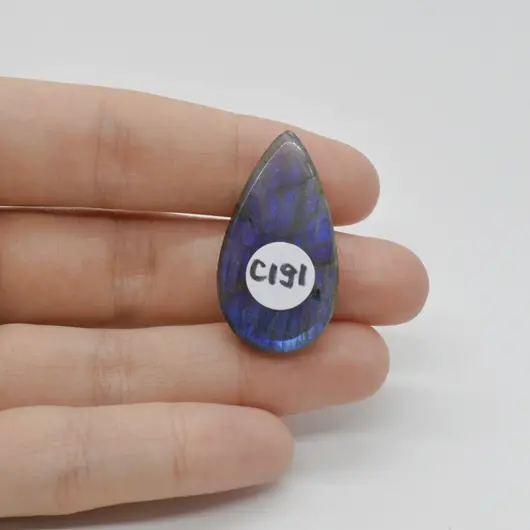 Cabochon Labradorit Albastru 33x18x8mm C191, imagine 2