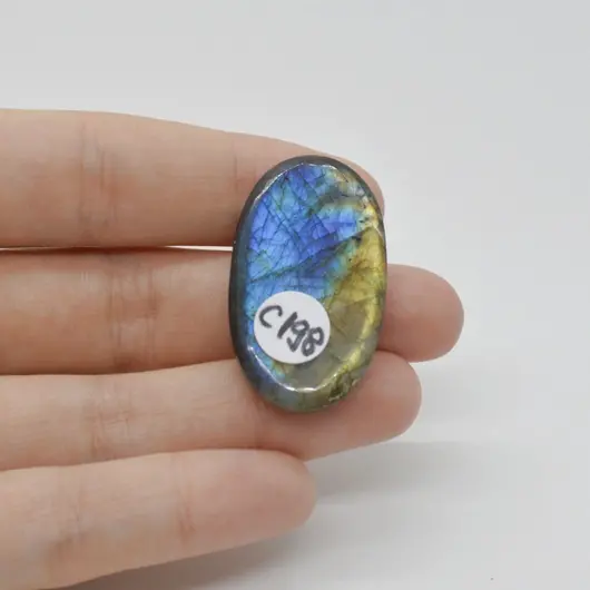 Cabochon Labradorit Albastru 36x21x8mm C198, imagine 2