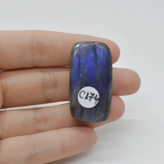 Cabochon Labradorit Albastru 38x20x9mm C174, imagine 2