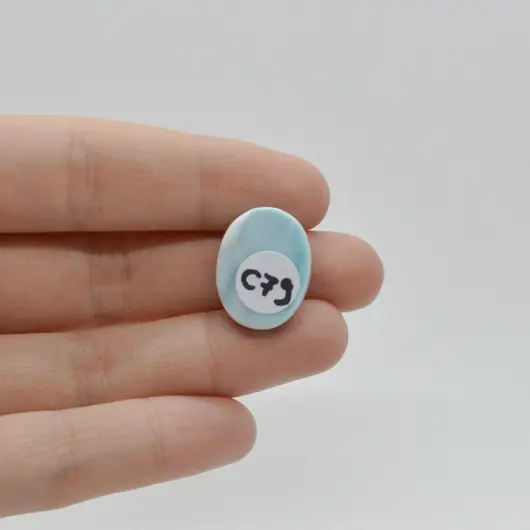 Cabochon Larimar 20x15x8mm C79, imagine 2