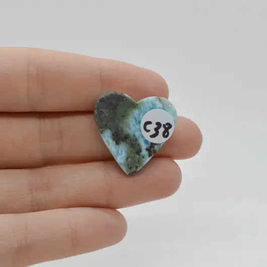 Cabochon Larimar 24x23x5mm C38, imagine 2