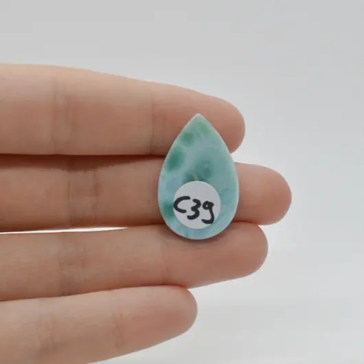 Cabochon Larimar 26x17x4mm C39, imagine 2