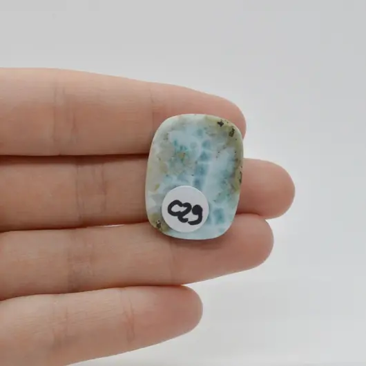 Cabochon Larimar 27x20x5mm C29, imagine 2