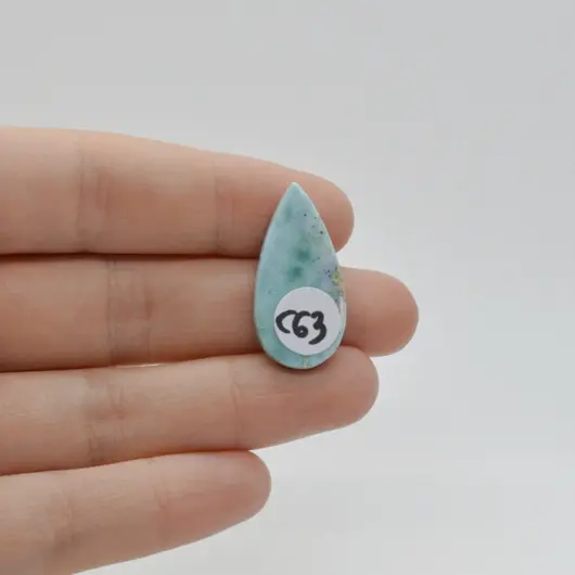 Cabochon Larimar 28x14x4mm C63, imagine 2