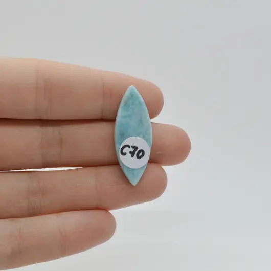 Cabochon Larimar 31x12x4mm C70, imagine 2