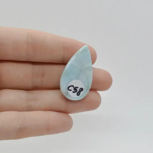 Cabochon Larimar 32x18x7mm C58, imagine 2