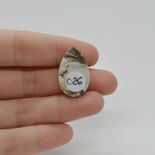 Cabochon Magnezit 25x16x5mm C26, imagine 2