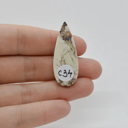 Cabochon Magnezit 38x15x5mm C34, imagine 2