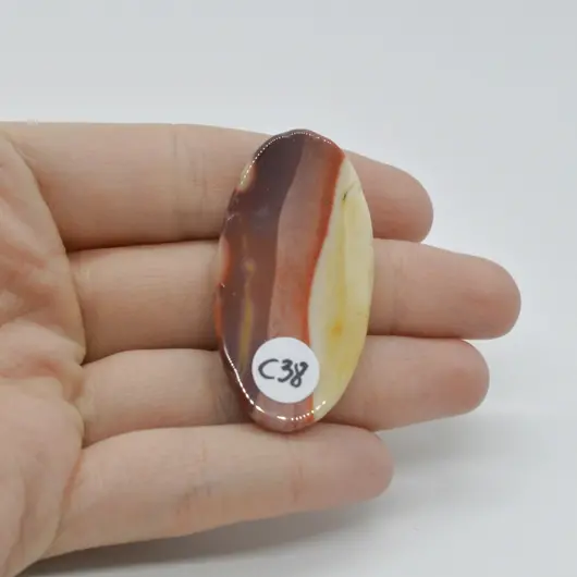 Cabochon Mookait 48x23x6mm C38, imagine 2