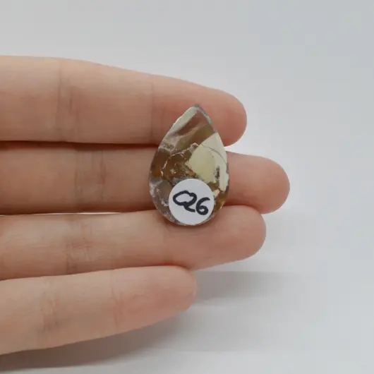 Cabochon Mookait Breciat 27x18x6mm C26, imagine 2