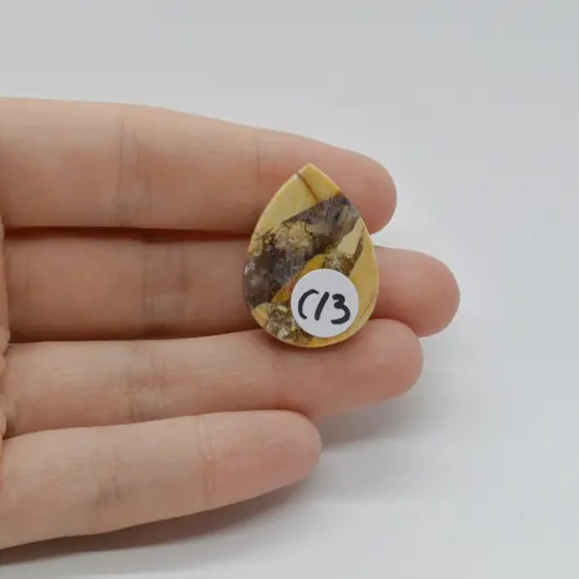 Cabochon Mookait Breciat 27x20x8mm C13, imagine 2