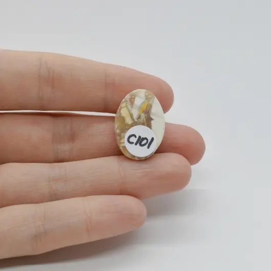 Cabochon Mookait Breciat 22x16x6mm C101, imagine 2