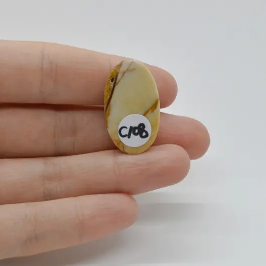 Cabochon Mookait Breciat 28x17x6mm C108, imagine 2