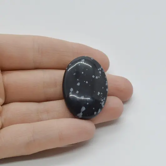 Cabochon Obsidian Fulg de nea 34x23x7mm C58