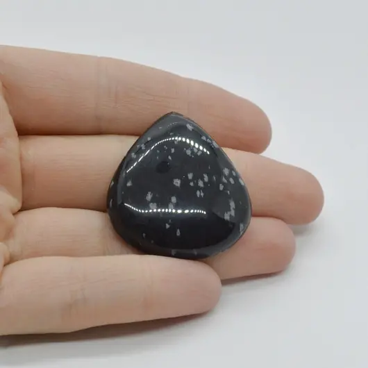 Cabochon Obsidian Fulg de nea 34x31x7mm C21